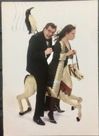 POSTCARD USED 2007, HUMOR, COUPLE ON HORSE & BIRD, SOREN OSTERGAARD'STIVOLI VERIETE, VISIT GLASS HALL, VIGNETTE STAR LAB - Briefe U. Dokumente