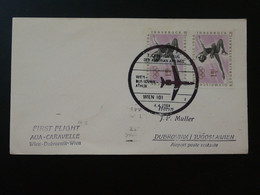 Lettre Premier Vol First Flight Cover Wien --> Dubrovnik Yugoslavia Caravelle AUA Austrian Airlines 1964 Ref 102264 - Premiers Vols