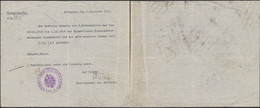 Guerre 14-18 - Document : Attestation De Bonne Conduite Daté De Anvers (1/12/14) + Cachet "Der Kommandant Van Antwerpen" - Deutsche Armee