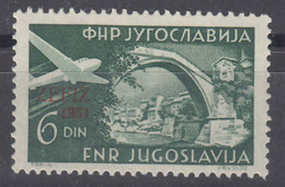 Yugoslavia Republic 1951 Airmail ZEFIZ Mi#653 Mint Never Hinged - Nuevos