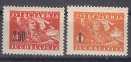 Yugoslavia Republic 1946 Mi#492-493 Mint Hinged - Nuevos