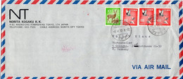 L31632 - Japan - 1972 - 3@¥100 Kranich MiF A. LpBf. ITABASHIKITA TOKYO -> Westdeutschland - Lettres & Documents