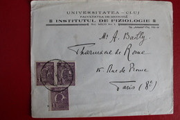 1921        ENVELOPPE   COMPLETE       DE   CLUJ    POUR  PARIS - Briefe U. Dokumente