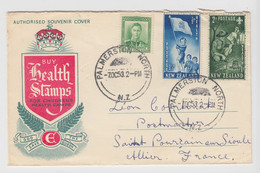 NEW ZELAND. 1953. OFFICIAL COVER. CHILDREN'HEALTH CAMPS. TO FRANCE  / 3 - Briefe U. Dokumente