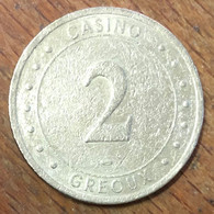 04 GÉOUX-LES-BAINS CASINO JETON DE 2 EUROS MONNAIE DE PARIS SLOT MACHINE CHIPS TOKENS COINS GAMING - Casino