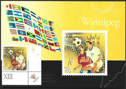 Canada Postal Stationery Port Paye PP Winnipeg Soccer Tennis 42 Nationa Flag Pan American Games - Sonstige & Ohne Zuordnung