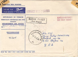 PRINTED MATTER PREPAID COVER, CUSTOM DUTY- DOUANE, 1985, TURKEY - Covers & Documents