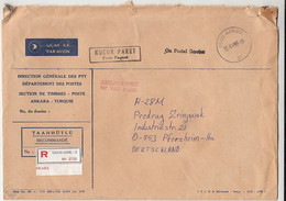 POSTAL OFFICE PREPAID REGISTERED COVER, CUSTOM DUTY- DOUANE, 1986, TURKEY - Briefe U. Dokumente