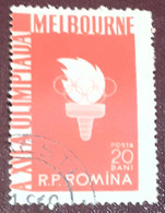 Errors  Romania 1956 Mi 1598 Printed Misplaced Image Olympic Flame Melbourne 1956 - Abarten Und Kuriositäten