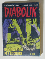 I101309 DIABOLIK - A. XVII N. 23 - Un'occasione Per Uccidere - Diabolik