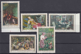 Yugoslavia Republic 1967 Art Paintings Mi#1257-1261 Mint Never Hinged - Unused Stamps