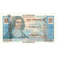 Billet, Réunion, 10 Francs, Specimen, KM:42s, SPL+ - Réunion