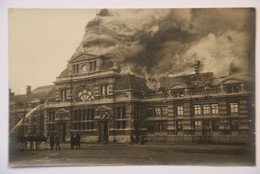 Tournai - Gare En Feu 1912 - Feuerwehr