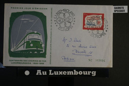 AF8 LUXEMBOURG BELLE  LETTRE FDC   1959  FERROVIAIRE   +++ AFFRANCH PLAISANT - Machines à Affranchir (EMA)