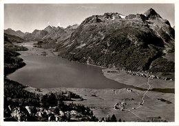 Silvaplana Mit Piz Polaschin, Silvaplanersee Und Silsersee (306) * 26. 8. 1950 - Silvaplana