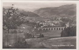 A1850) ASPANG Am WECHSEL - Niederdonau - Kleines Kind Auf Bankerl Vor Gartenzaun Und Blick Auf Viadukt U. Kirche ALT ! - Wechsel