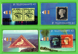 Telefonkarte Briefmarken Serie E01-E04 Ungebraucht - Blaue/rote Mauritius, Black Penny, Doppel Genf, - E-Reeksen : Uitgave - D. Postreclame