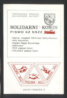 POLAND SOLIDARITY SOLIDARNOSC POCZTA NIEZALEZNA 'S' KONIN WORKPLACES TOGETHER MS HORSE COAL MINE - Vignettes Solidarnosc