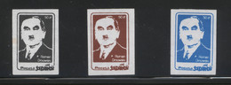 POLAND SOLIDARITY SOLIDARNOSC ROMAN DMOWSKI SET OF 3 POLITICIAN - Vignettes Solidarnosc