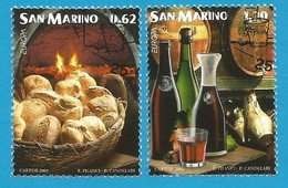 San Marino  2005 Mi.Nr. 2192 / 2193 , EUROPA CEPT / Gastronomie - Gestempelt / Fine Used / (o) - Gebraucht