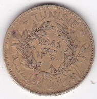 Protectorat Français Bon Pour 2 Francs 1941 / 1360, En Bronze Aluminium, Lec# 295 - Túnez