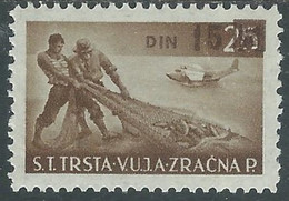 1949 TRIESTE B POSTA AEREA SOPRASTAMPATO 15 SU 25 D MH * - RB33-3 - Luftpost