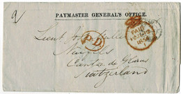 1854, Printed " PAYMASTER GENERAL`S OFFICE " ,  A5814 - Lettres & Documents