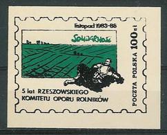 Poland SOLIDARITY (S047): Resistance Committee Of Farmers Rzeszow - Vignettes Solidarnosc