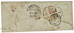 1850, Clear " AMERICA - LIVERPOOL ",  A5819 - ...-1840 Precursores