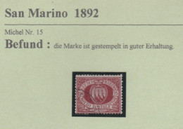 San Marino-Briefmarken- Gestempelt 1892 - Used Stamps