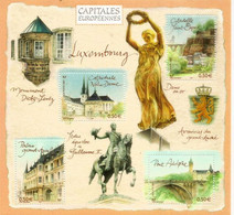 LUXEMBOURG, Capitale Européenne (Pont Adolphe,Palais Grand-Ducal,Citadelle St Esprit,etc) Bloc-feuillet Neuf ** - Variétés & Curiosités