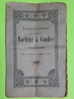 LIVRET Instructions MODE D'EMPLOI - MACHINE à COUDRE - Vers 1900 -Environ 14x122 Cm 21 Pages - Materiaal En Toebehoren