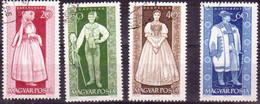 Lot De 4 Timbres Série FOLKLORE MAGYAR POSTA - Used Stamps