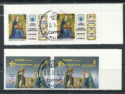 ESPAÑA 2021 - Navidad - Lotería Nacional Y Belenes Regionales (Adhesivos) - Used Stamps