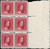 Luxembourg, Luxemburg 1914 Marie-Adelaide 10c. Bloc à 6 Neuf MNH** - 1914-24 Marie-Adelaide