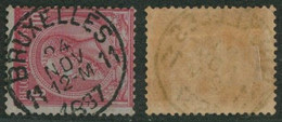 émission 1884 - N°46 Obl Simple Cercle "Bruxelles 11" - 1884-1891 Leopoldo II