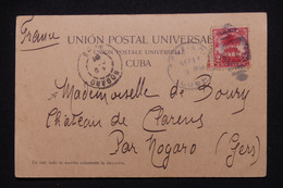CUBA - Affranchissement De Santiago De Cuba Sur Carte Postale Pour La France - L 110107 - Lettres & Documents