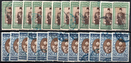 484.EGYPT.1939 KING FAROUK,SC.239-240 X 12 USED,GOOD CONDITION. - Used Stamps