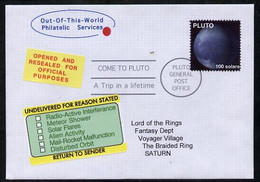 Planet Pluto (Fantasy) Cover To Saturn Bearing Pluto 100 Solar Stamp - Andere & Zonder Classificatie