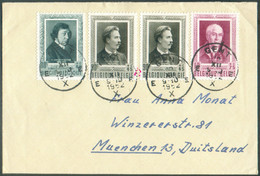 LITTERATEURS 4 Tp Obl. Sc GENT X Sur Lettre Du 10-XII-1952 Vers Munich (DE).   - 18825 - Briefe U. Dokumente