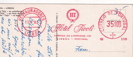 Hotel Tivoli Lisboa EMA Val 35 Of Portugal Over Postcard - Maschinenstempel (EMA)