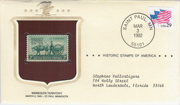 USA United States 1992 Minnesota Territory, The Historic Stamp 1949 - 1991-2000