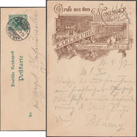 Allemagne 1897. Entier Postal Timbré Sur Commande. Gruss Aus Dem Moninger, Karlsruhe. Brasserie, Houblon - Biere