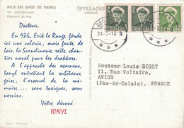 GROENLAND - CROISIERE 1957-58 -  MILLE ANS APRES LES VIKINGS - IONYL - PLASMARINE - ELEPHANT DE MER.. - Lettres & Documents
