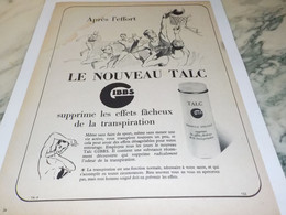 ANCIENNE PUBLICITE APRES L EFFORT LE NOUVEAU TALC  GIBBS 1952 - Zonder Classificatie