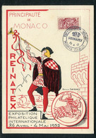 Monaco - Carte De L'Exposition Reinatex En 1952 - Ref N 149 - Lettres & Documents