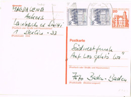 L-ALL-206 - ALLEMAGNE BERLIN Entier Postal Obl. Carte Château De Pfaueninsel - Postales - Usados