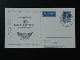 Tag Der Luftpost Air Mail Day Postal Stationery 1961 Berlin 89839 - Postales - Usados