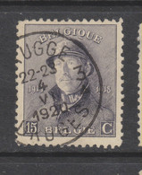 COB 169 Oblitération Centrale BRUGGE 3 - 1919-1920 Trench Helmet