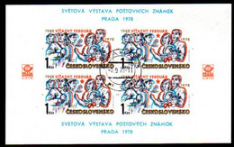 CZECHOSLOVAKIA 1978 Political Anniversaries Block Used.   Michel Block 34 - Oblitérés
